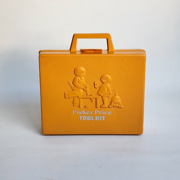 Vintage Fisher-Price Tool Kit #924 with Working Drill, 1977 STEM Learning Toy - Picture 3 of 4